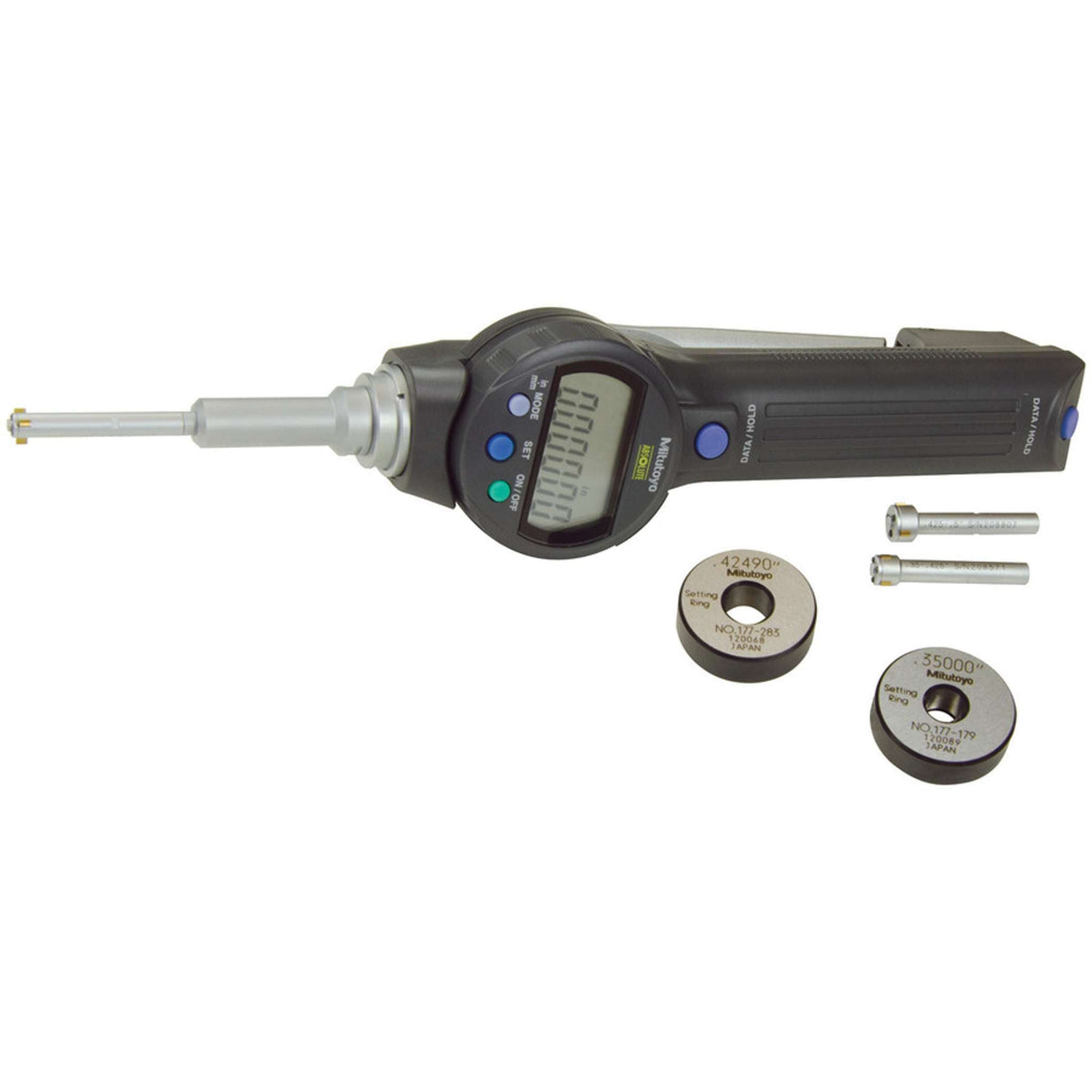 Juego de Borematic digital ABS de interiores de 3 punta Pulg/mm, 0,257-0,5 pulg, juego de cabezas intercambiables Mitutoyo