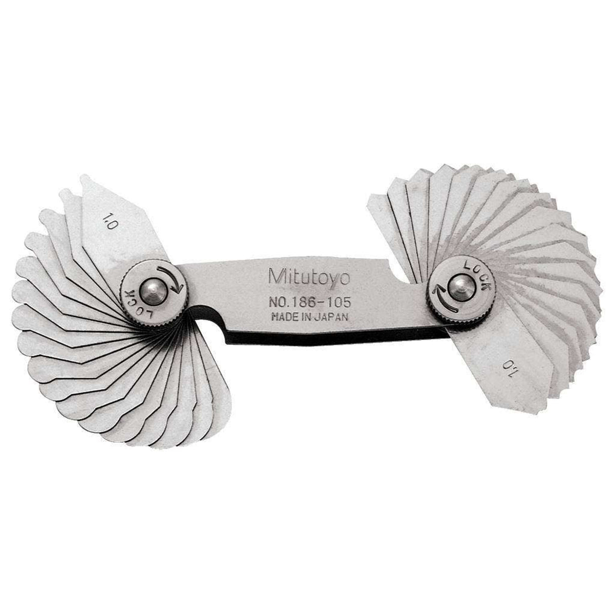 Calibrador de radios 1-7mm, 34 Pares Mitutoyo