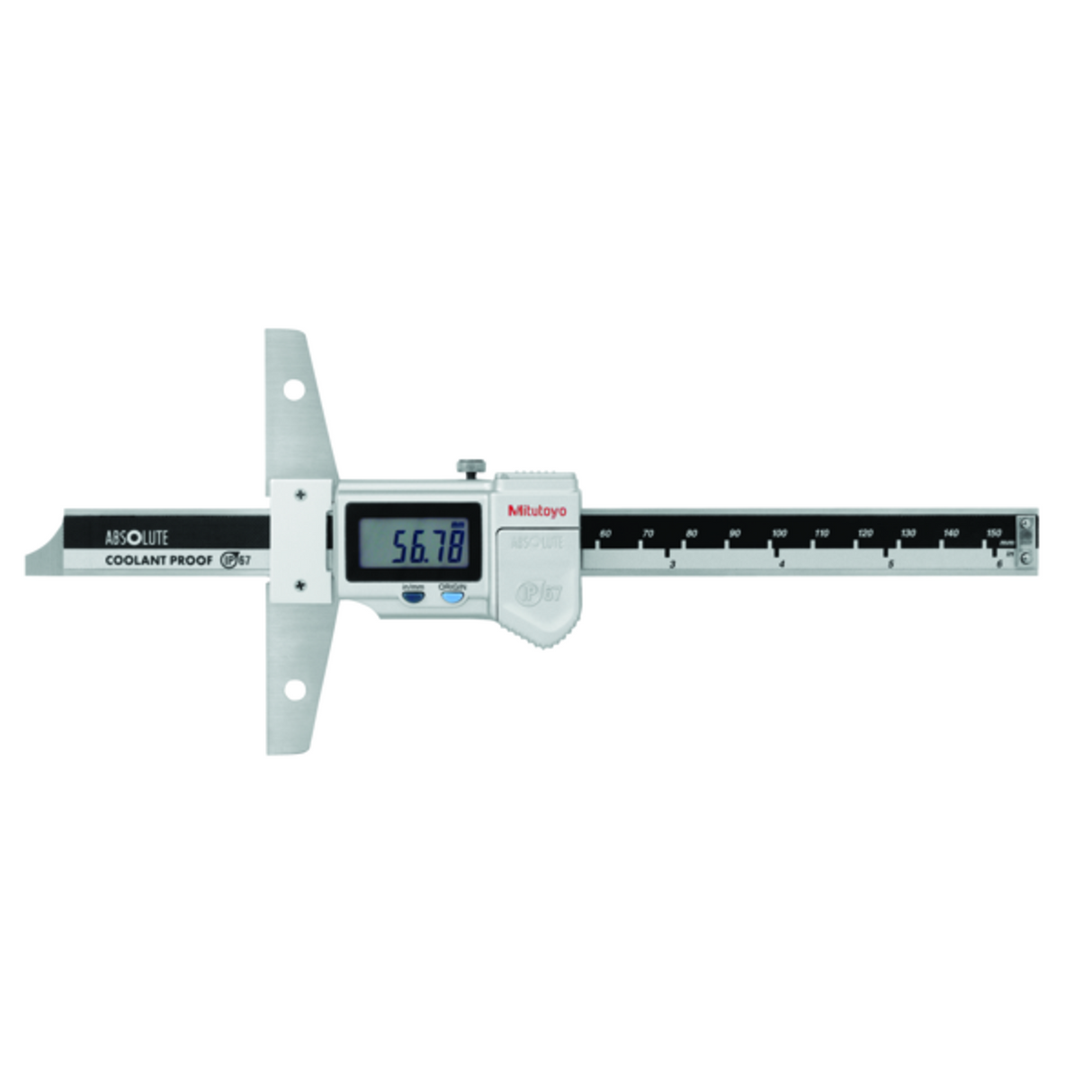 Medidor de profundidad ABS digital, IP67 pulg/mm, 0-6 pulg/0-150mm