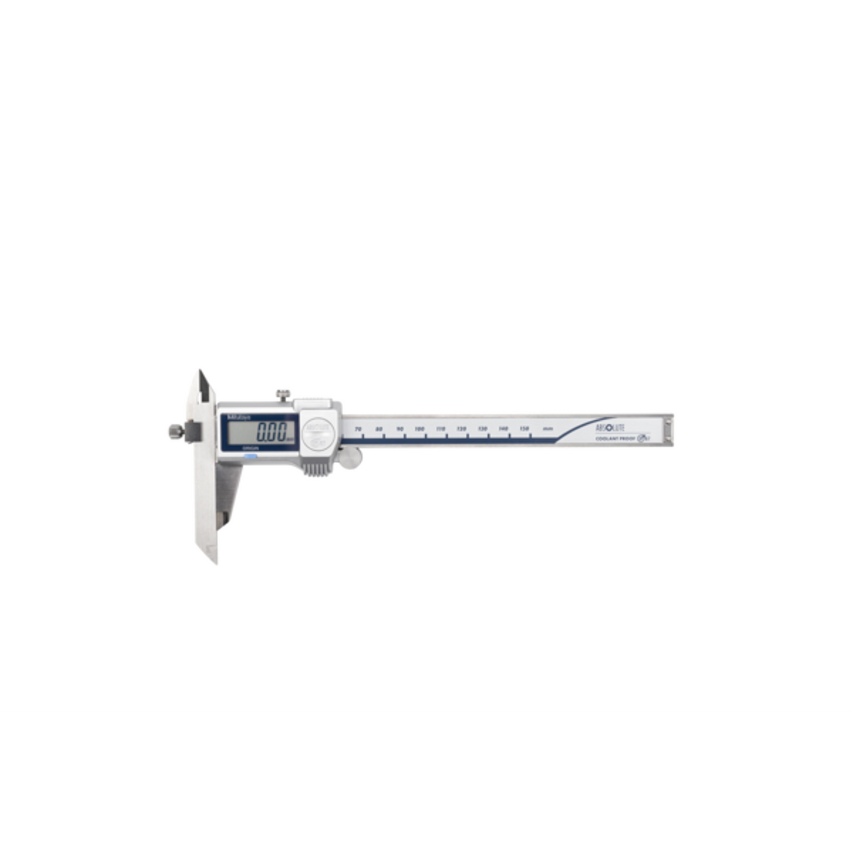 Calibrador digital ABS punta ajustable, IP67 0-150mm, Rodillo para el pulgar Mitutoyo