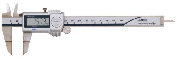 Calibrador digital ABS de cuchilla pulg/mm, 0-6 pulg, IP67, Rodillo  para el pulgar - Herramental