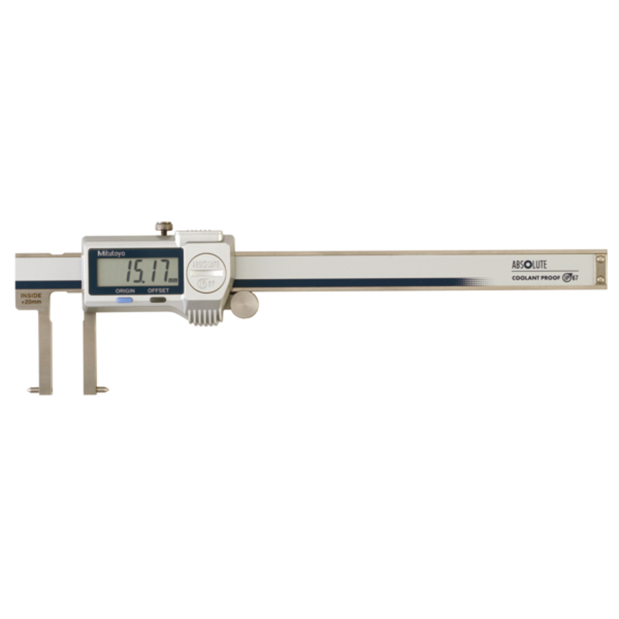 Calibrador digital ABS puntas cónicas 20.1-170mm, IP67, Rodillo para el pulgar Mitutoyo