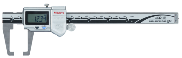 Calibrador digital ABS tipo para cuellos pulg/mm, 0-6 pulg, IP67, Rodillo  para el pulgar - Herramental