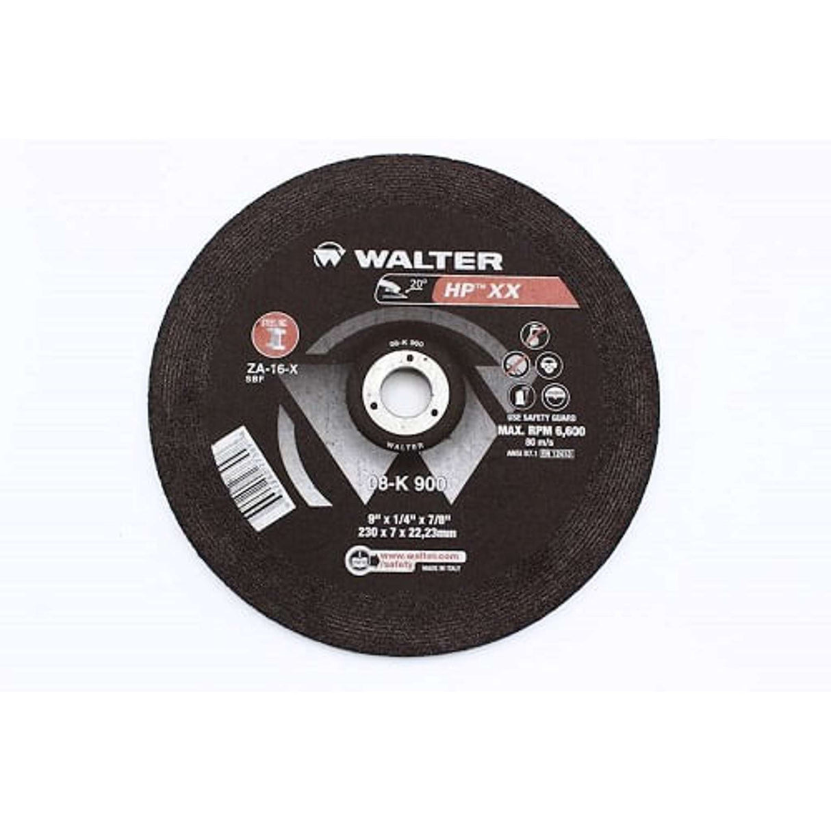 Disco Abrasivo HP XX 9" de Diámetro y 1/4" de Grosor Walter
