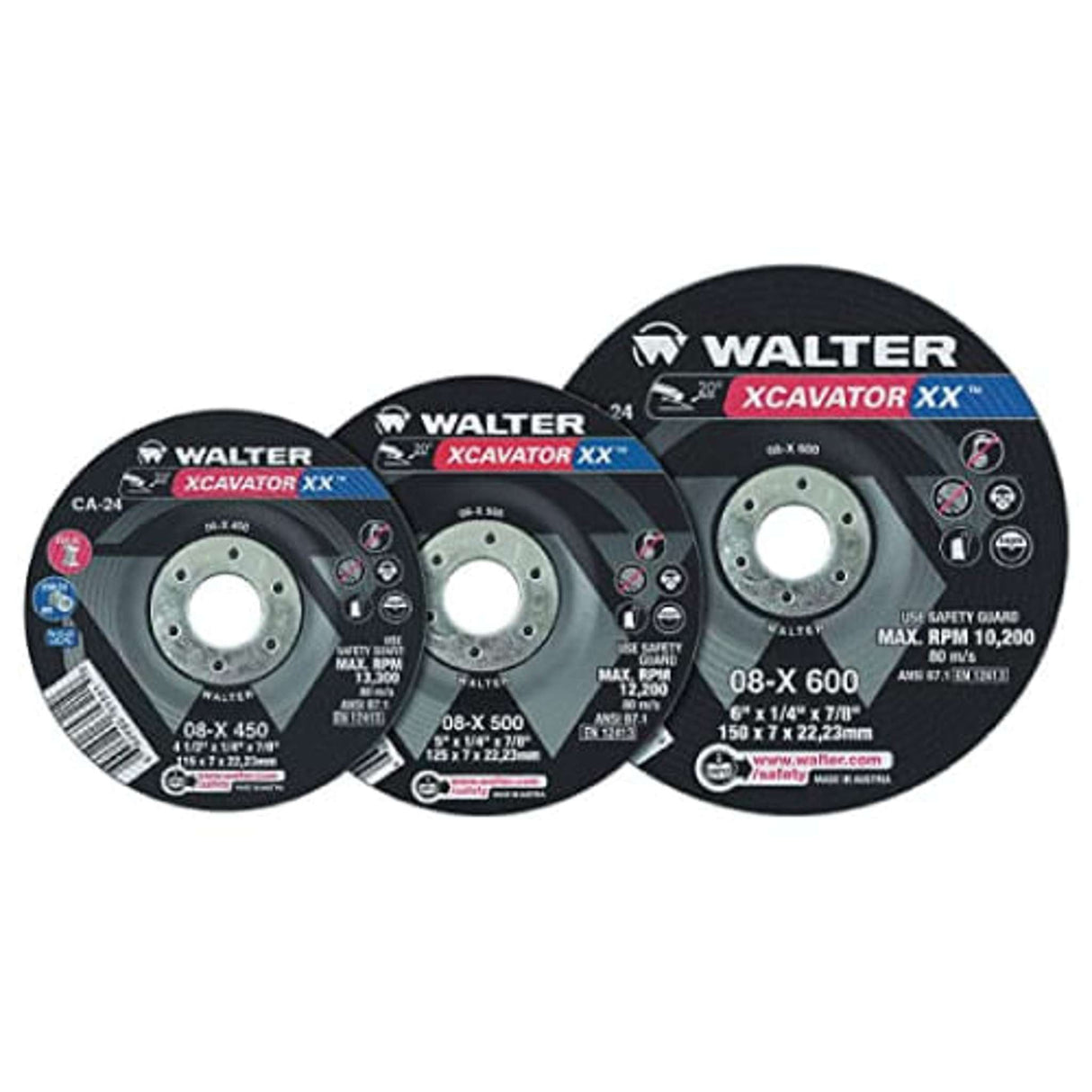 Disco de desbaste xcavator 9” x 1/4” x 7/8” za-16 Walter