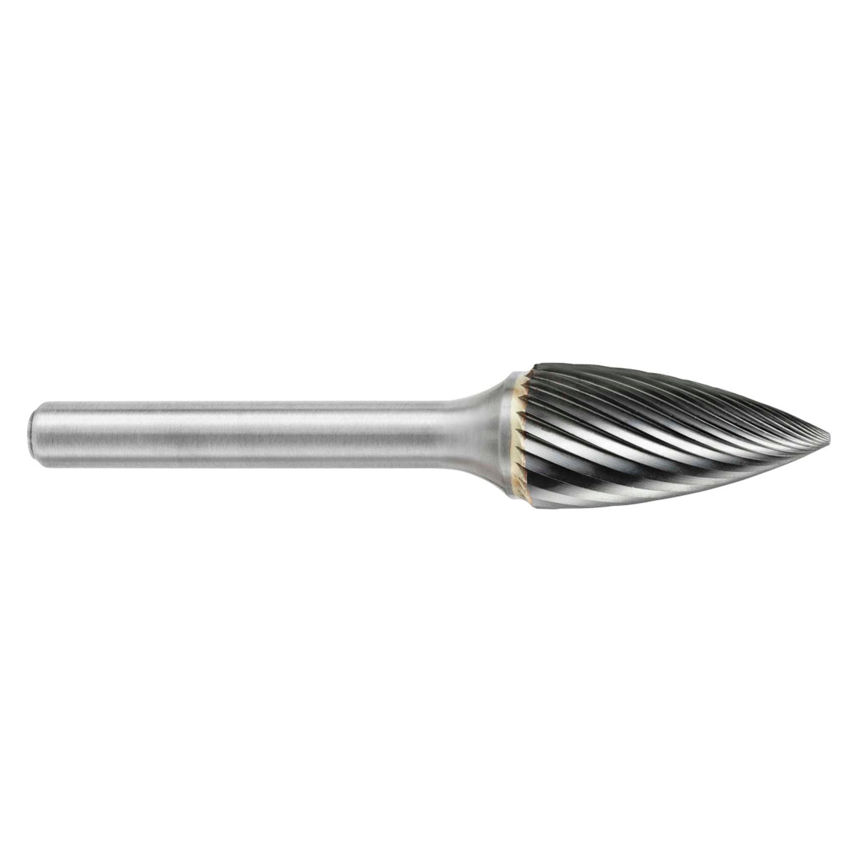 Lima Rotativa SG-43M, diam. de 3 mm X 10 mm de longitud, X 3 mm de diam. de zanco y 38 mm de largo total, corte , Sin recubrimiento ATA SGS PRO