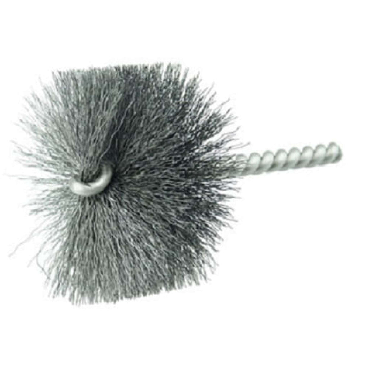 Cepillo en tubo Acero Espiral simple 3.5" de longitud, 2 1/4" de Diámetro, 0.008" de Diámetro de Cerda Weiler
