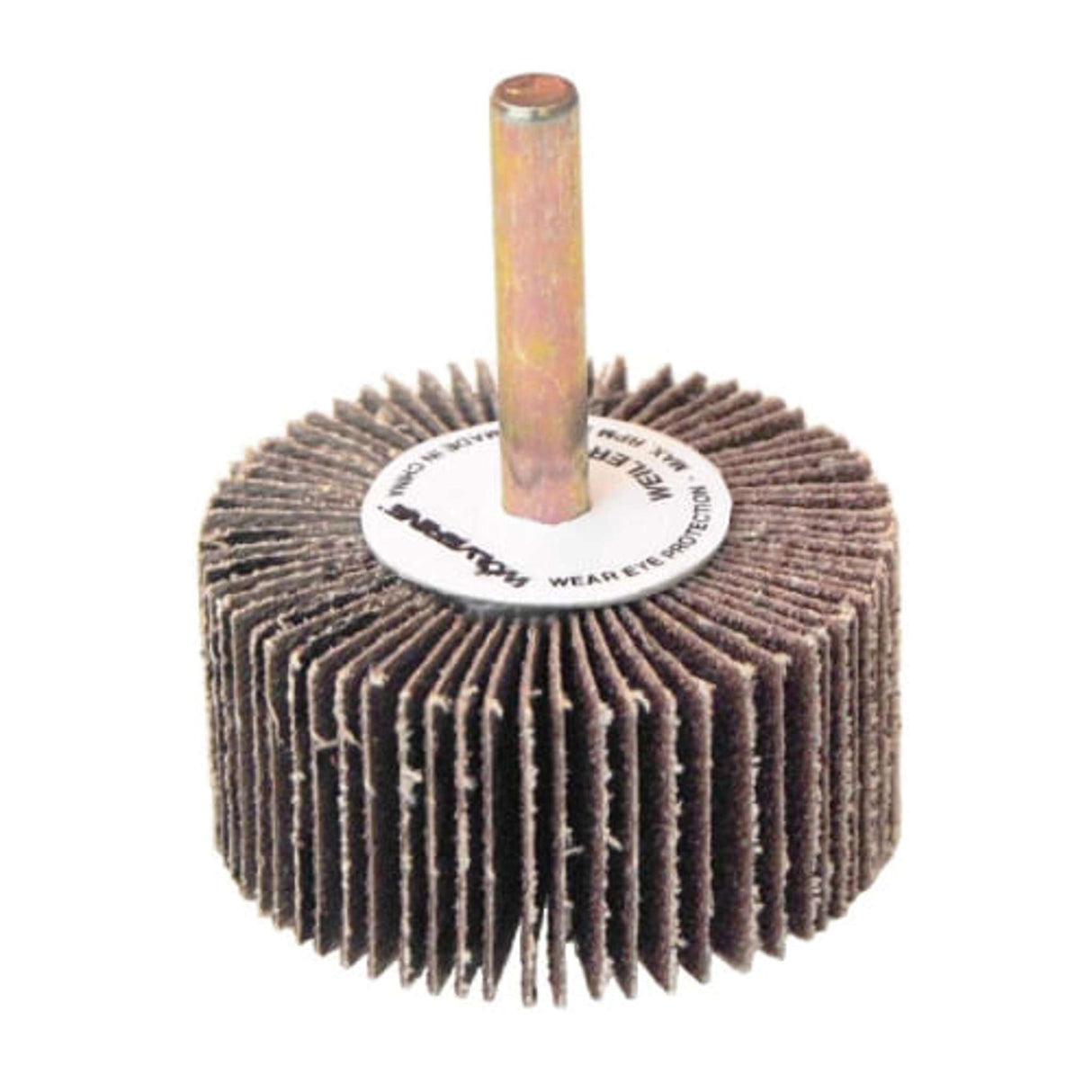 RUEDA FLAP,Espesor 1", Vastago 1/4",Diámetro 2",Grano 60 Weiler