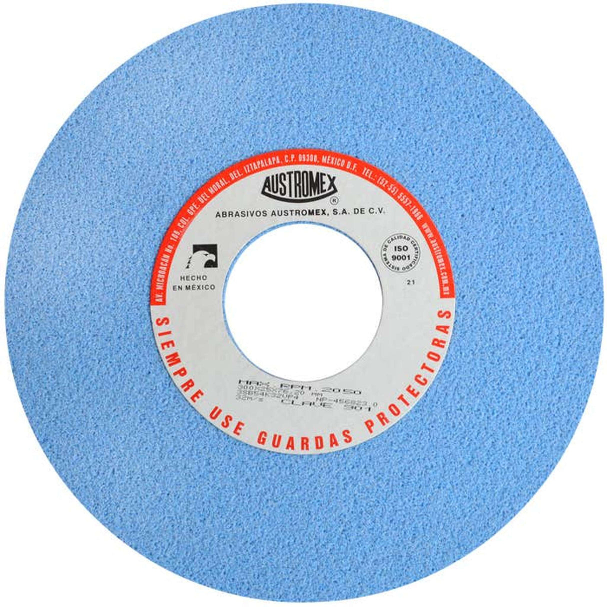 Rueda abrasiva para rectificado de tipo 1, 12 pulg X 1 pulg X 3 pulg de grano 54