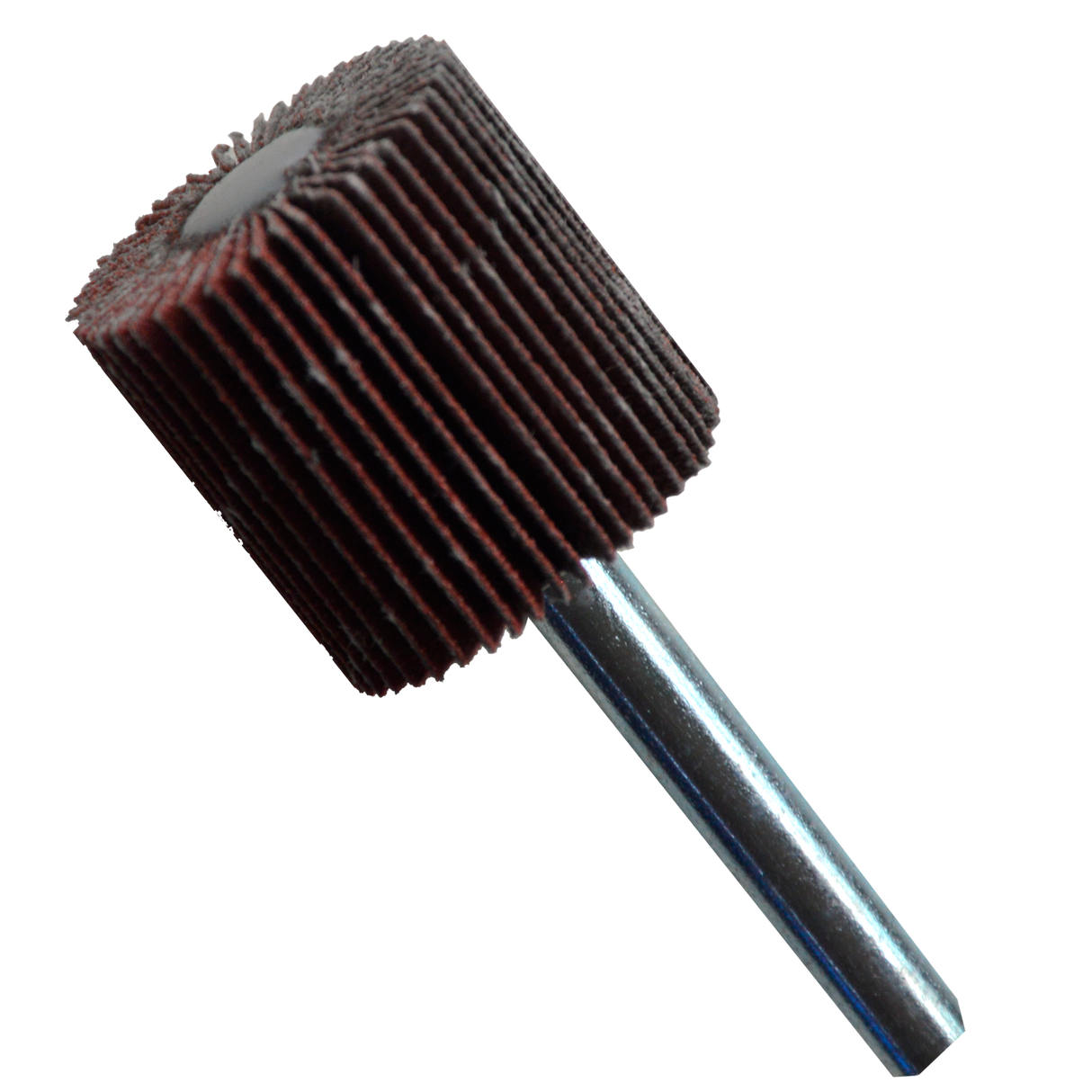 Rueda flap con vástago de Óxido de Aluminio, 1 pulg X 1 pulg X 1/4 pulg de grano 120