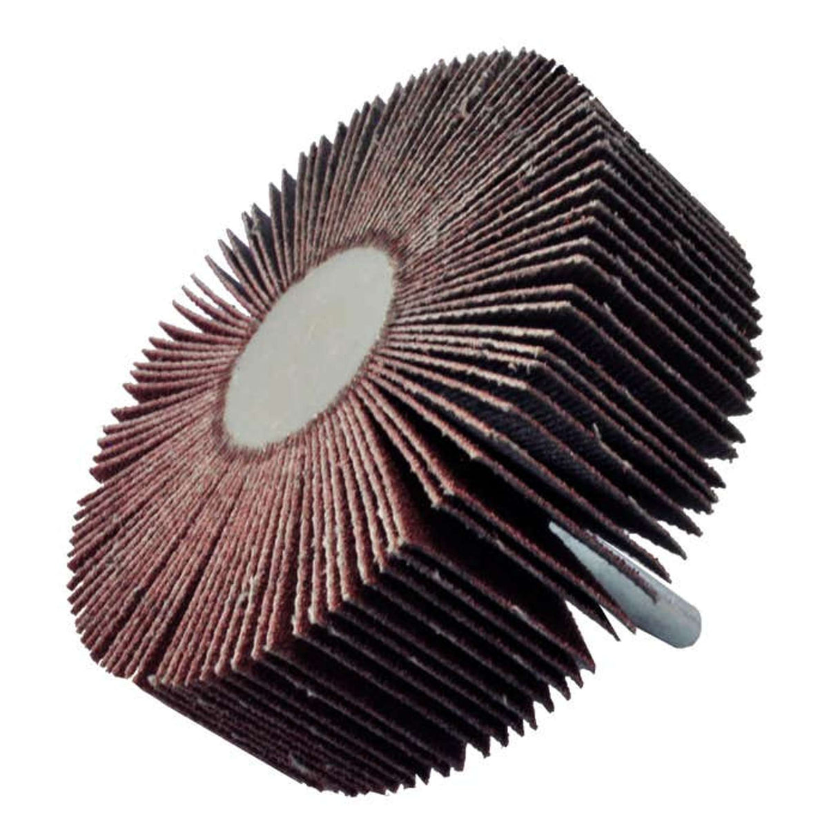 Rueda flap con vástago de Óxido de Aluminio, 3 pulg X 1 pulg X 1/4 pulg de grano 80