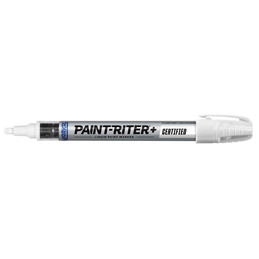 Marcador de Pintura Líquida Permanente Paint-Riter®, para Precertificados para uso nuclear y militar, Color Blanco - Herramental