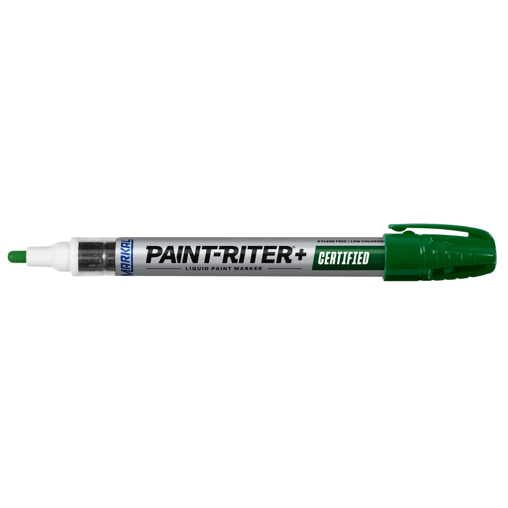 Marcador de Pintura Líquida Permanente Paint-Riter®, para Precertificados para uso nuclear y militar, Color Verde - Herramental