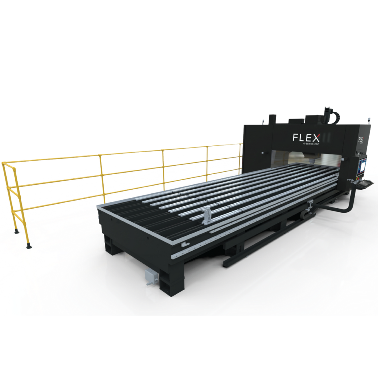 Máquina Flex CNC Modelo GM-20-06 con cambiador automático de 20 herramientas, movimientos XYZ: 240in/72in/19.5in