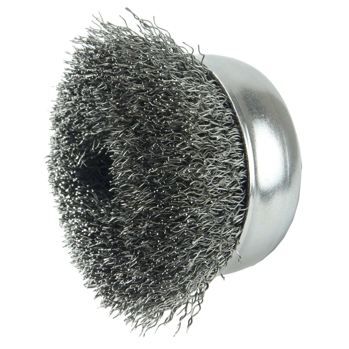 Cepillo de copa, diámetro 3 pulg, barreno 5/8 pulg -11/M14
Multi-Rosca, Alambre ondulado, calibre 0.014 pulg, longitud 1 pulg Weiler