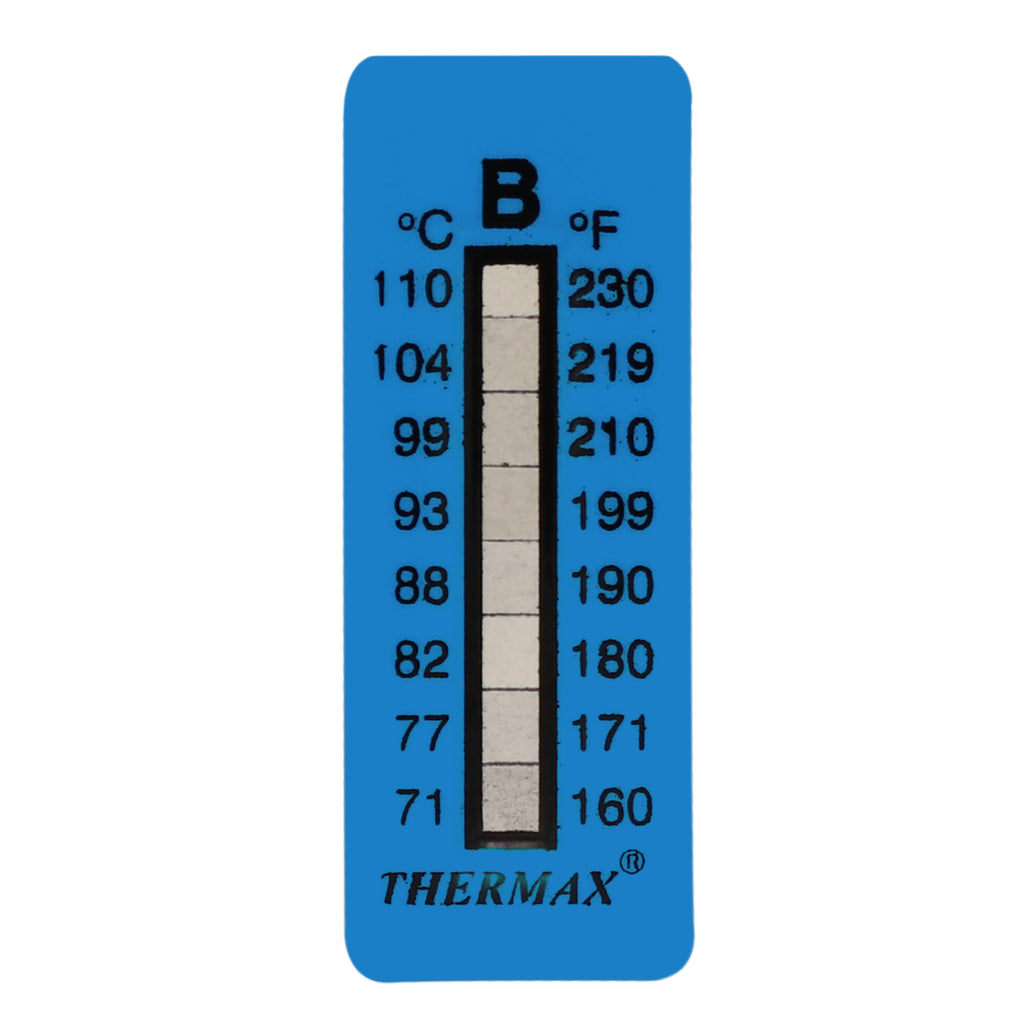 Etiquetas de Indicación de Temp, Paquete de 10, Temperatura 71°C a 110°C - Herramental