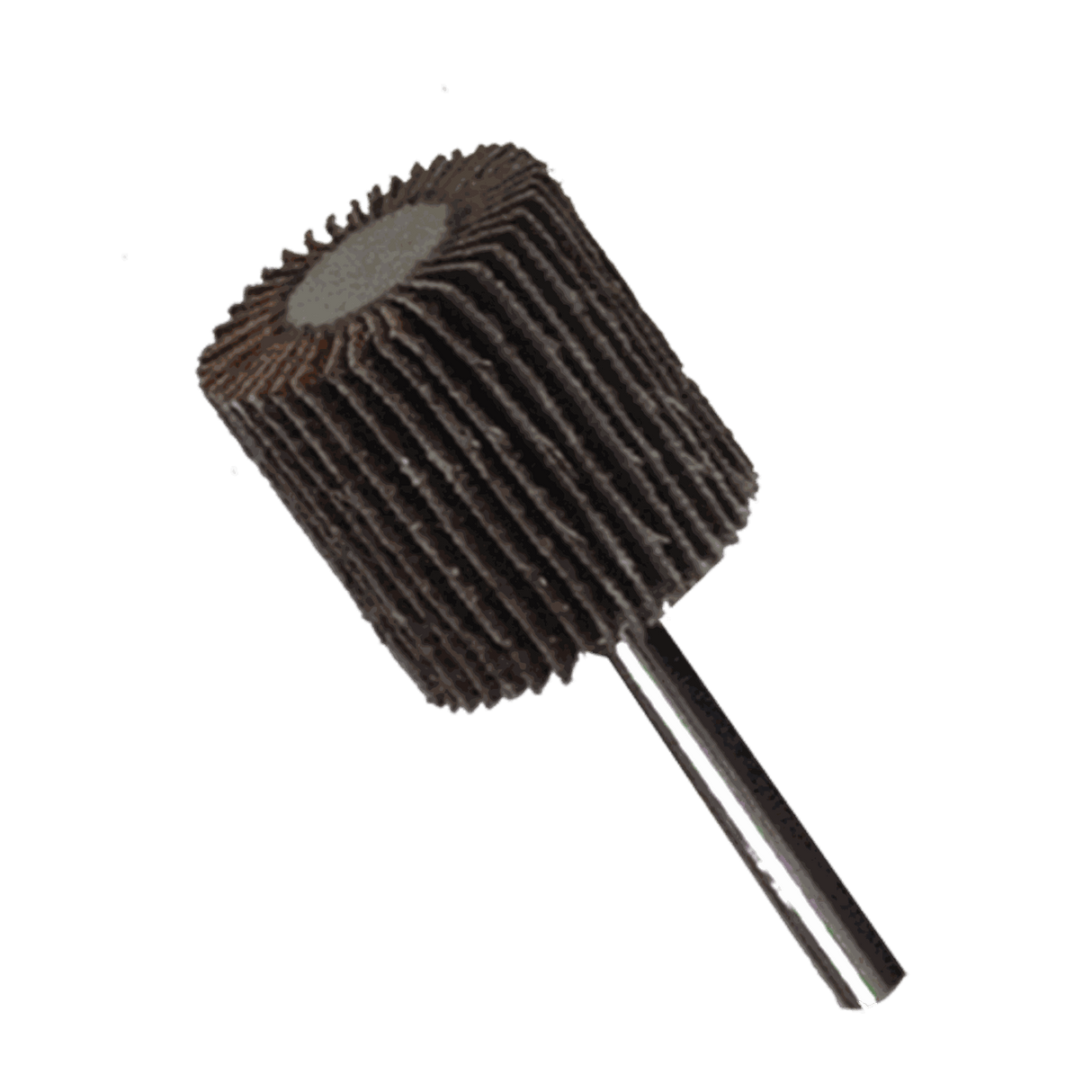 Rueda flap con vástago de Óxido de Aluminio, 1 pulg X 1 pulg X 1/4 pulg de grano 80 Tenazit