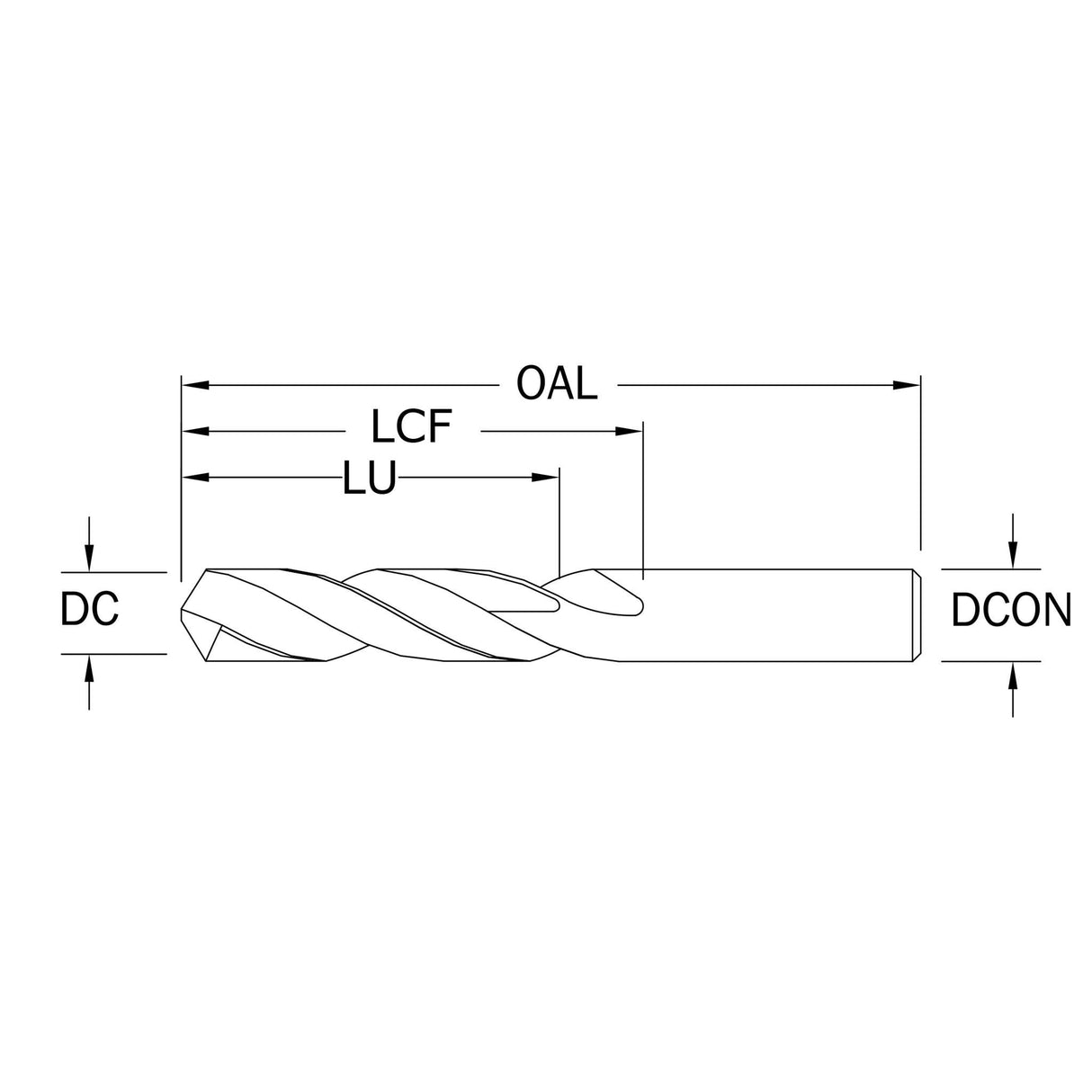 Broca de Propósito General 4.00 mm, 145°, Sin Recubrimiento