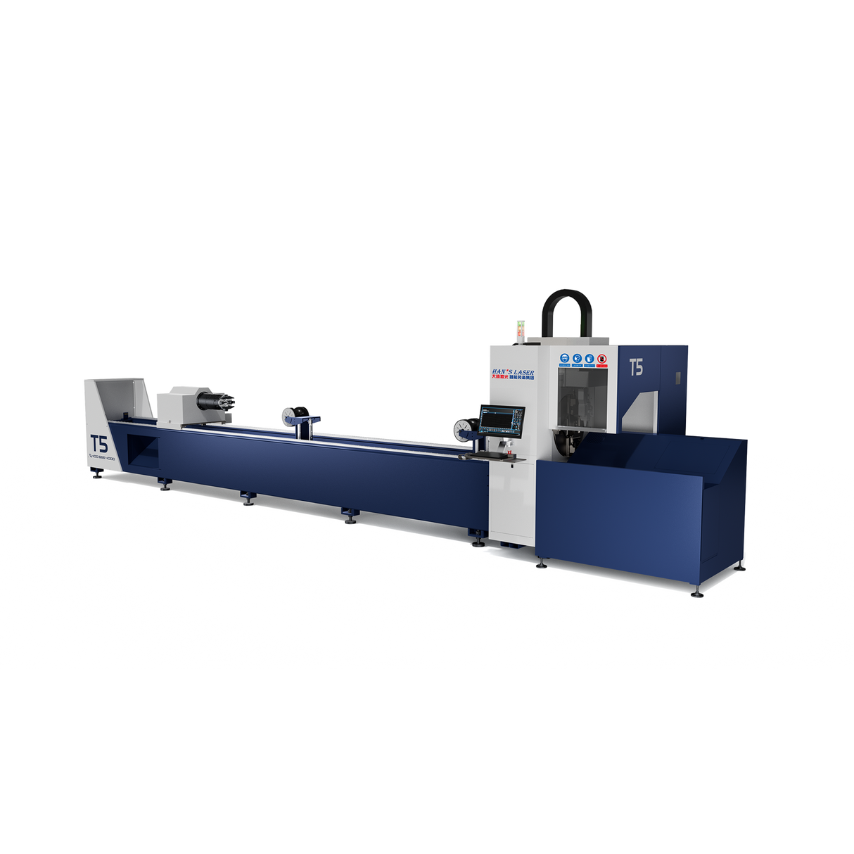 Máquina cortadora láser para tubo con longitud maxima de 6m de carga manual trifásica 220V/60Hz Hans Laser
