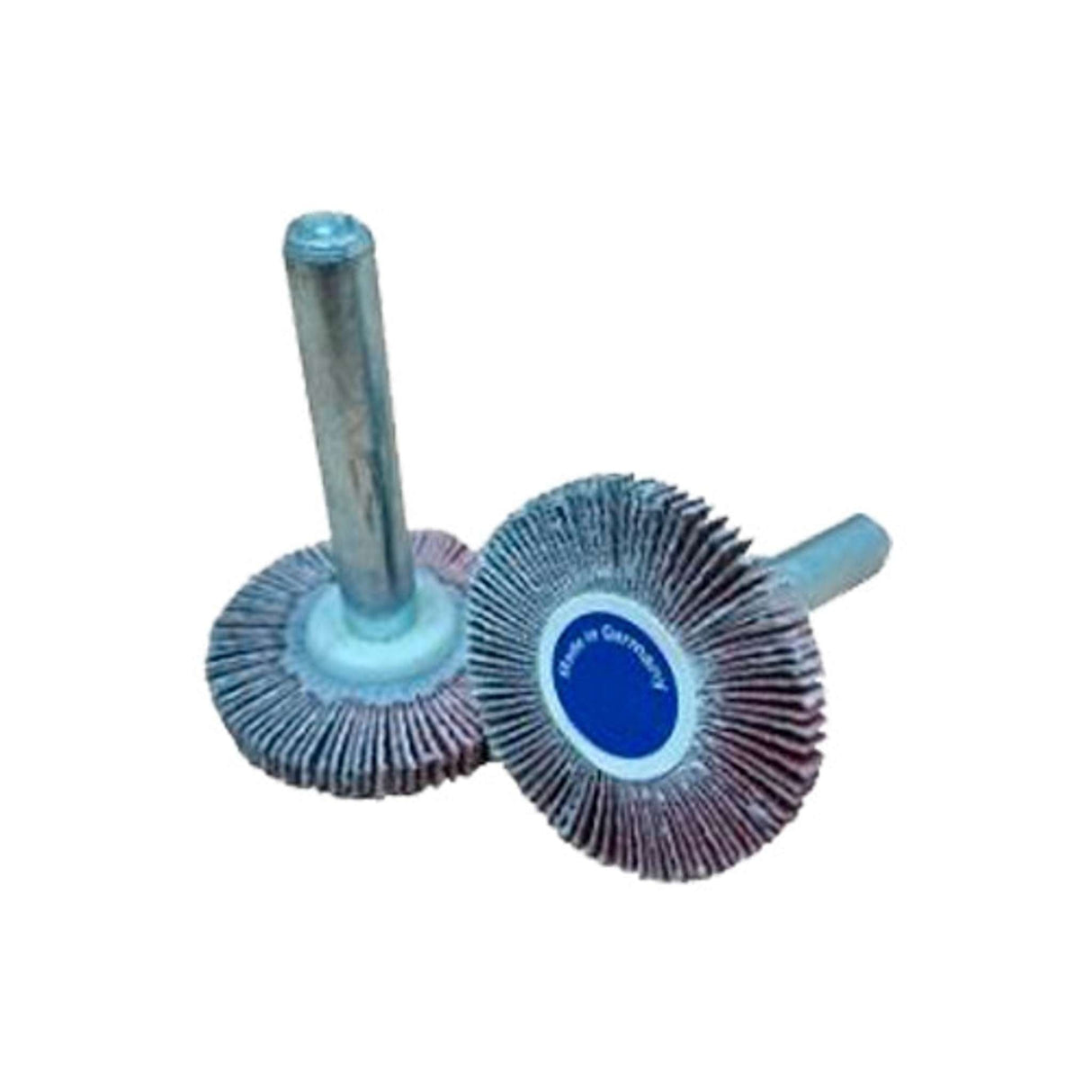 Rueda flap con vástago de Óxido de Aluminio, 3/8 pulg X 3/8 pulg X 1/8 pulg de grano 80 Tenazit