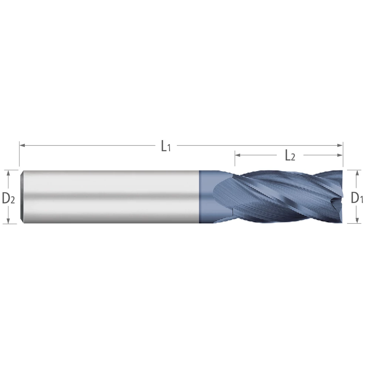 Fresa de Carburo 5/16" 4F AlTiN – Corte Plano Titan