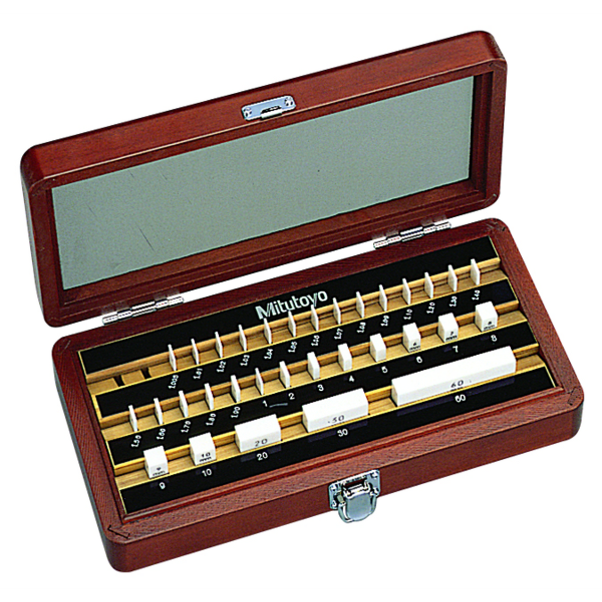 Juego de bloques patrón rectangular, mm, certificado de inspección, ISO, 32 Bloques, Grado 0, Cerámica Mitutoyo