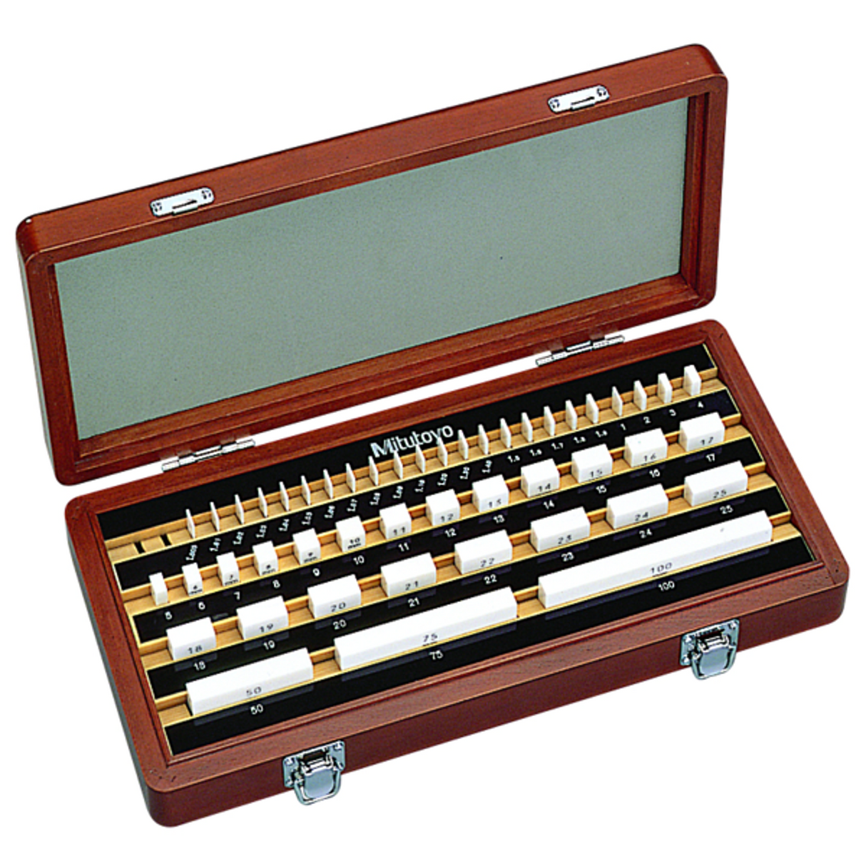 Juego de bloques patrón rectangular, mm, certificado de inspección, ISO, 47 Bloques, Grado 0, Cerámica Mitutoyo