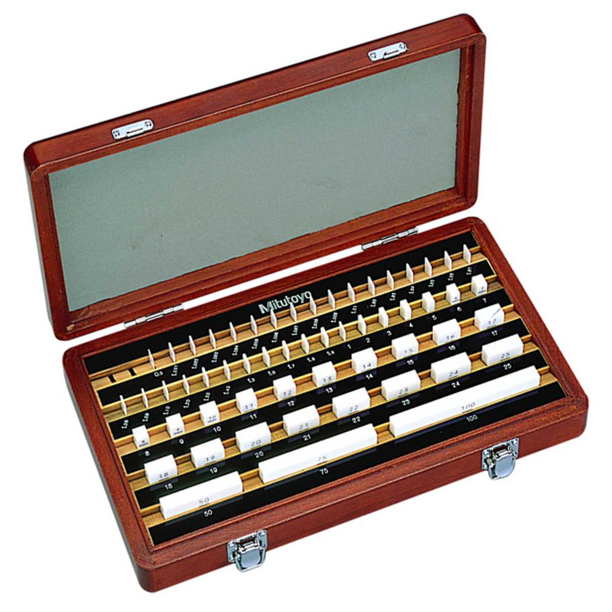 Juego de bloques patrón rectangular, mm, Certificado JCSS. ISO, 56 Bloques, Grado 2, Cerámica Mitutoyo