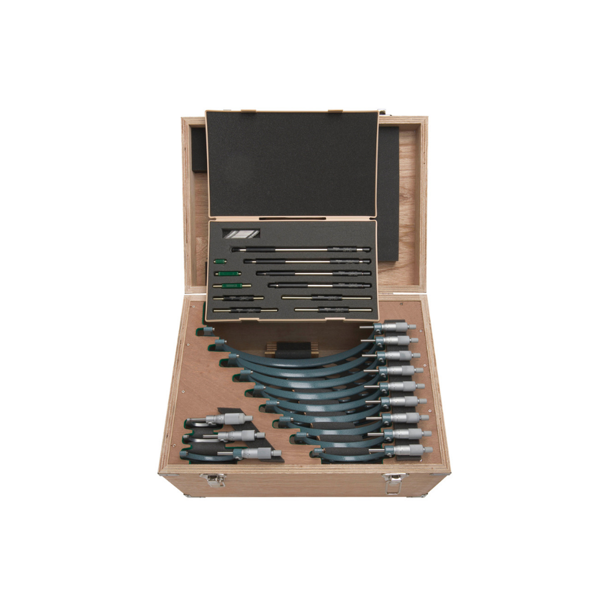 Juego de micrómetros de exteriores, 0 - 12 pulg (12 piezas)