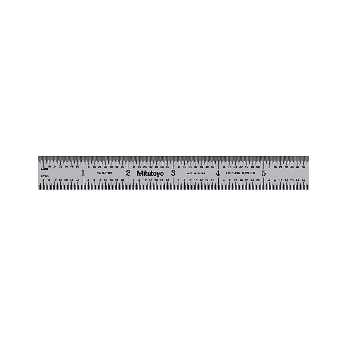 Regla de acero | rígida ancha 150mm/6 pulg, mm/pulg Mitutoyo