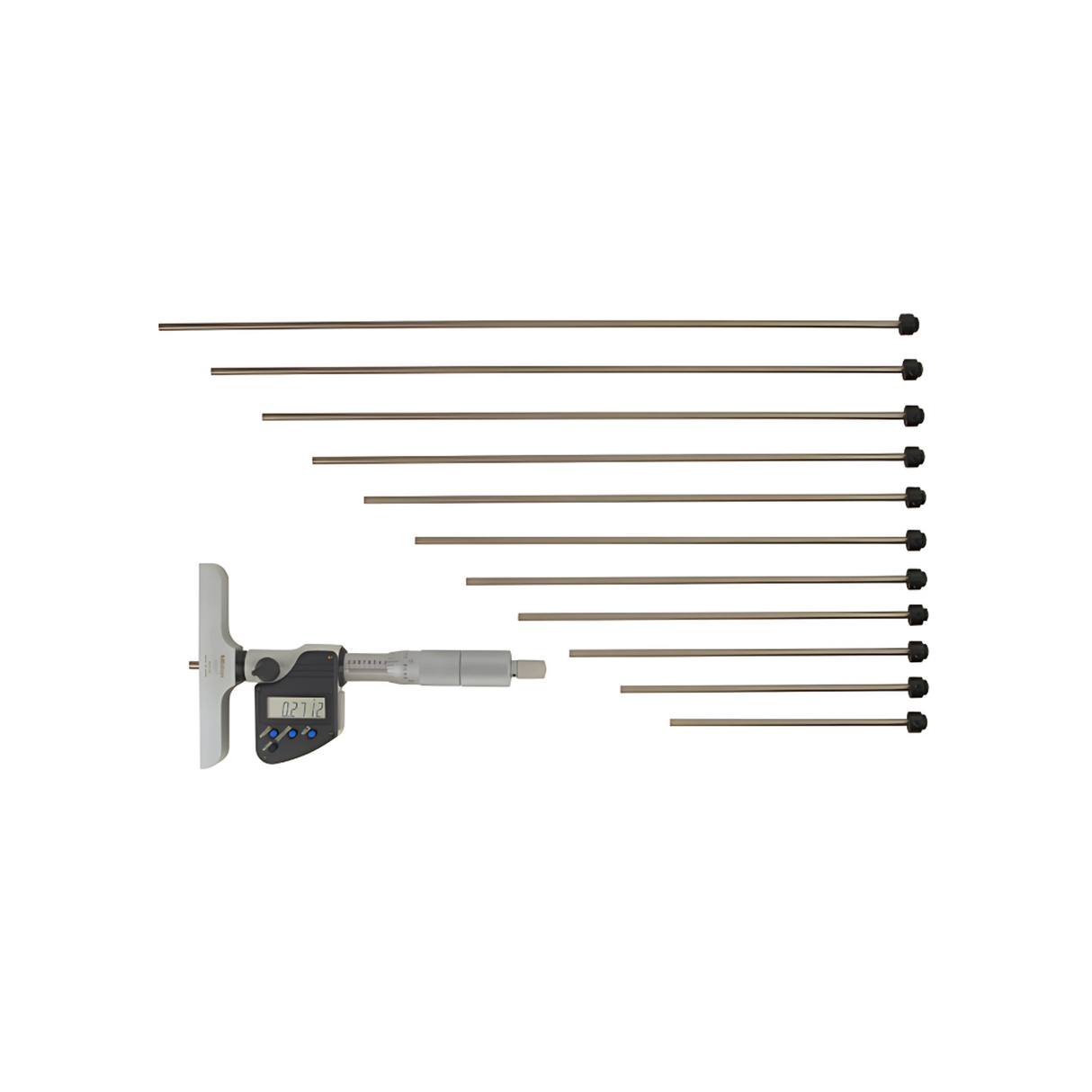 Micrómetro para profundidad, varilla intercambiable, 0 - 12 pulg