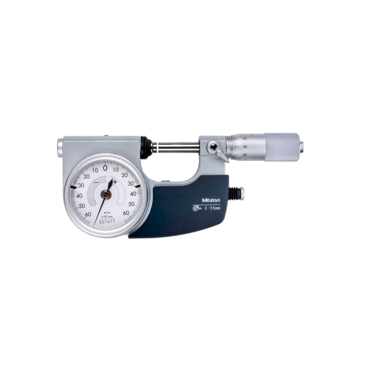 Micrómetro indicativo con botón derecho, 0 - 25 mm Mitutoyo