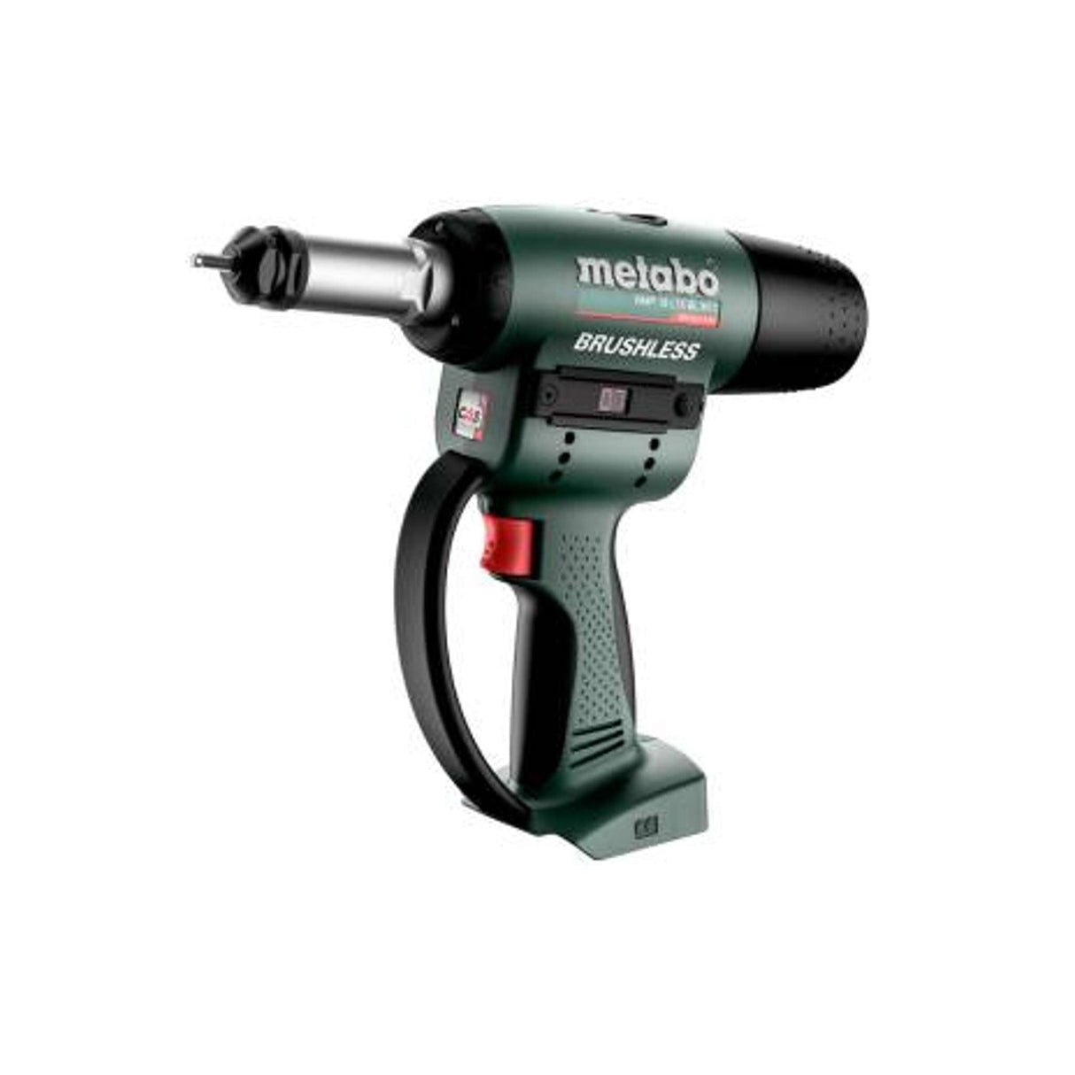 Remachadora de Tuercas a Batería, Diámetro máximo en acero 8mm, 18 V, Fuerza de Ajuste 15 kN, NO INCLUYE Batería NI CARGADOR Metabo