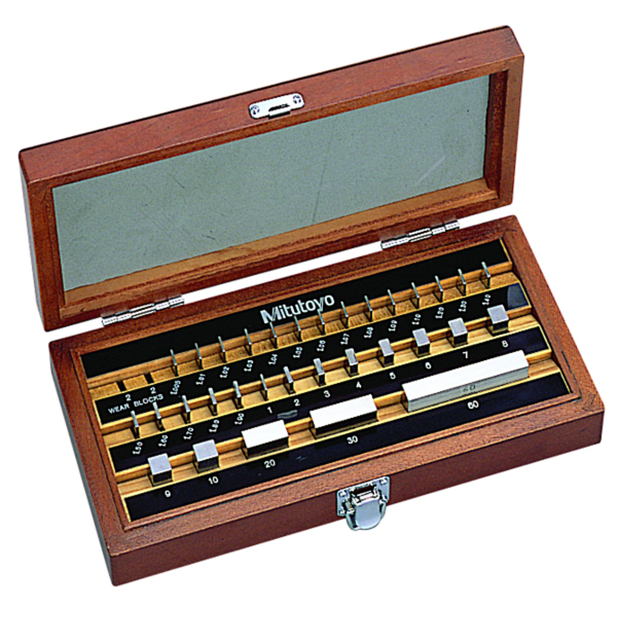Juego de bloques patrón rectangular, mm, certificado de inspección, ISO, 32 Bloques, Grado 2, Acero Mitutoyo