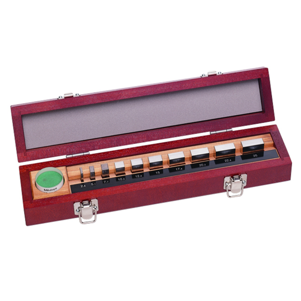 Juego de bloques patrón rectangular, mm, certificado de inspección, ISO, 10 Bloques, Grado 1, Acero, Paralelas ópticas, 12mm Mitutoyo