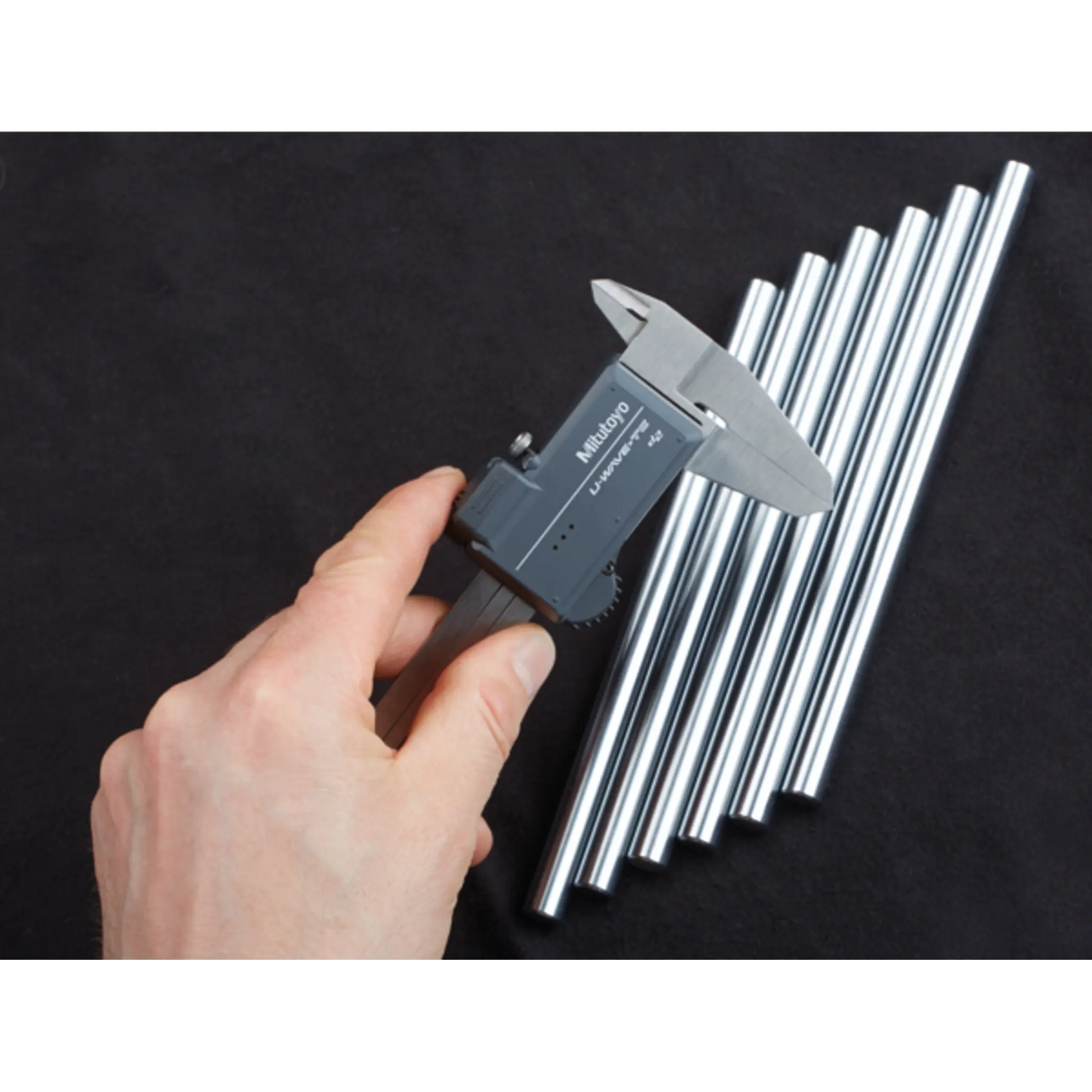 Calibrador digital ABS AOS pulg/mm, 0-8 pulg, Cuchilla, Rodillo para pulgar, salida de datos Mitutoyo