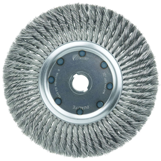 12" Cepillo Circular de Alambre Trenzado, Tipo Estándar, .020", 1-1/4" Weiler