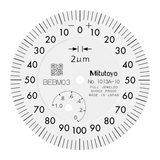Indicador de carátula, tapa con oreja, Tipo ISO cojinete enjoyado, 1mm, 0,002mm Mitutoyo