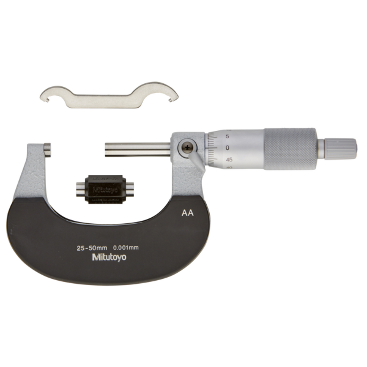 Micrómetro de Exteriores con cubierta aislante de calor 25-50mm, 0.001mm
