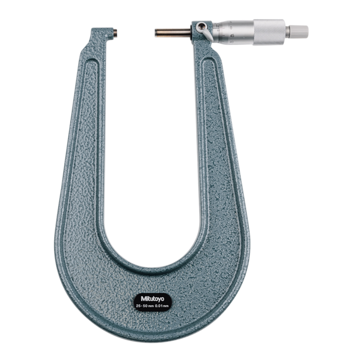 Micrómetro para lámina metálica 25-50mm, tope/husillo plano, garganta de  150mm