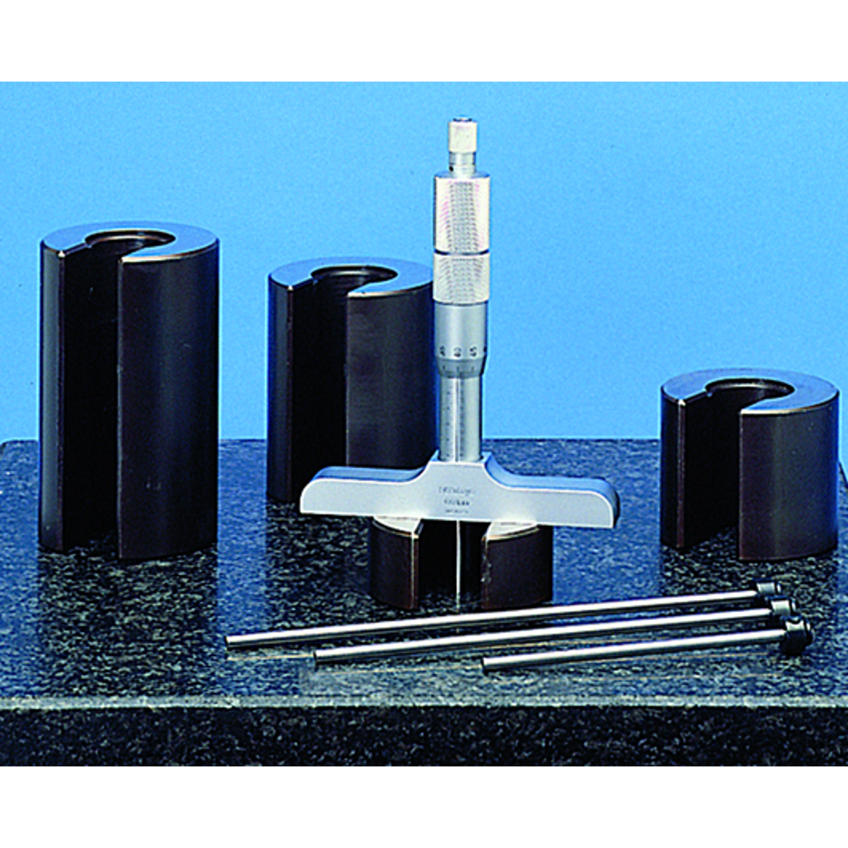 Micrómetro para  profundidad, Varillas intercambiables  0-50mm, 101mm Base