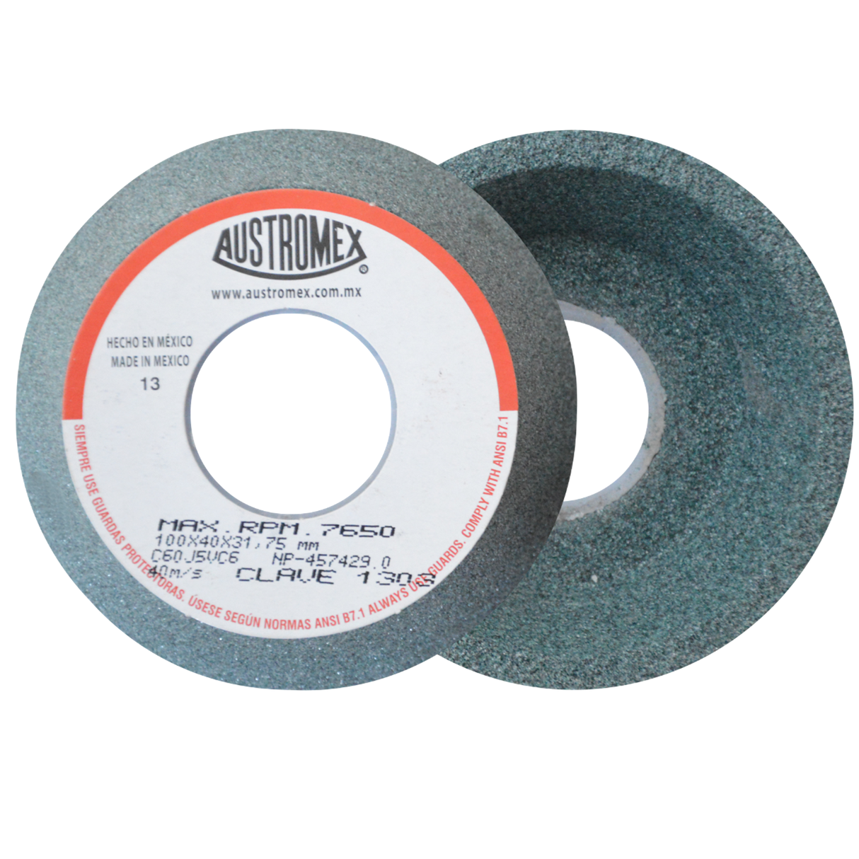 Rueda para rectificado Automotriz  de tipo 11, 4 Pulg X 1 1/2 Pulg X 1 1/4 Pulg de grano 60 Austromex