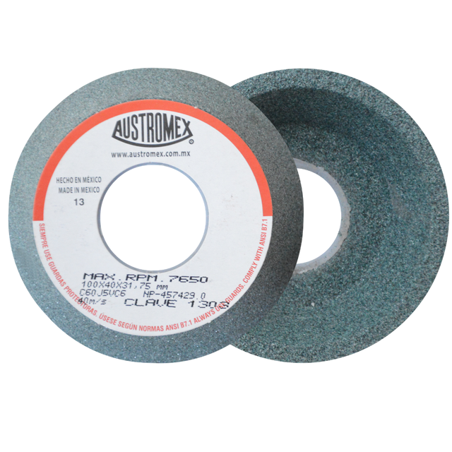 Rueda para rectificado Automotriz  de tipo 11, 4 Pulg X 1 1/2 Pulg X 1 1/4 Pulg de grano 60 Austromex