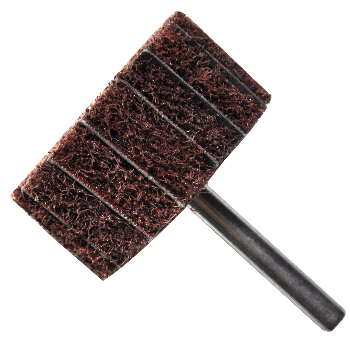 Rueda Flap de Fibra, diam. 2 pulg, espesor 1 pulg, vástago 1/4, grano 80