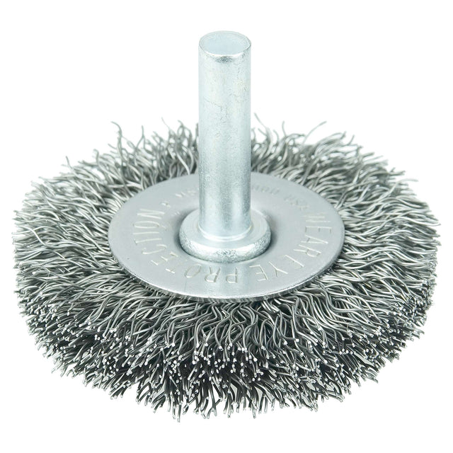 2" Cepillo Circular con Vástago, .0118" Weiler