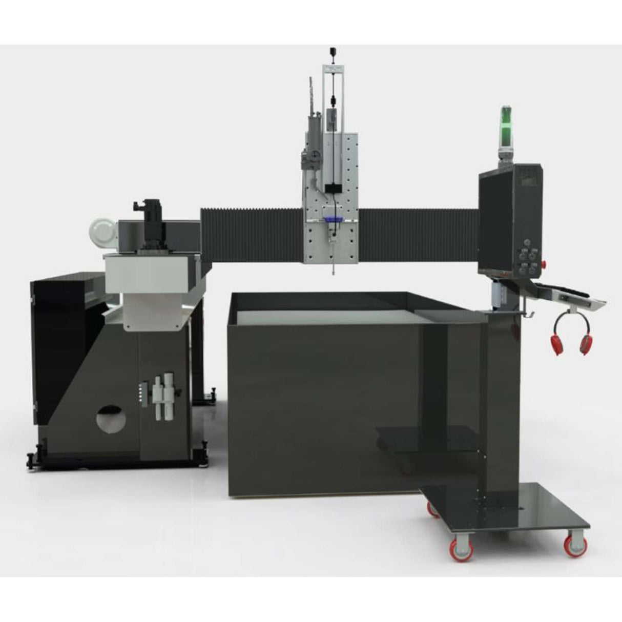 Máquina de corte por agua WATER JET serie FL, modelo FL1004, con bomba de alta presión de 50 hp trifásica a 220V 60Hz.