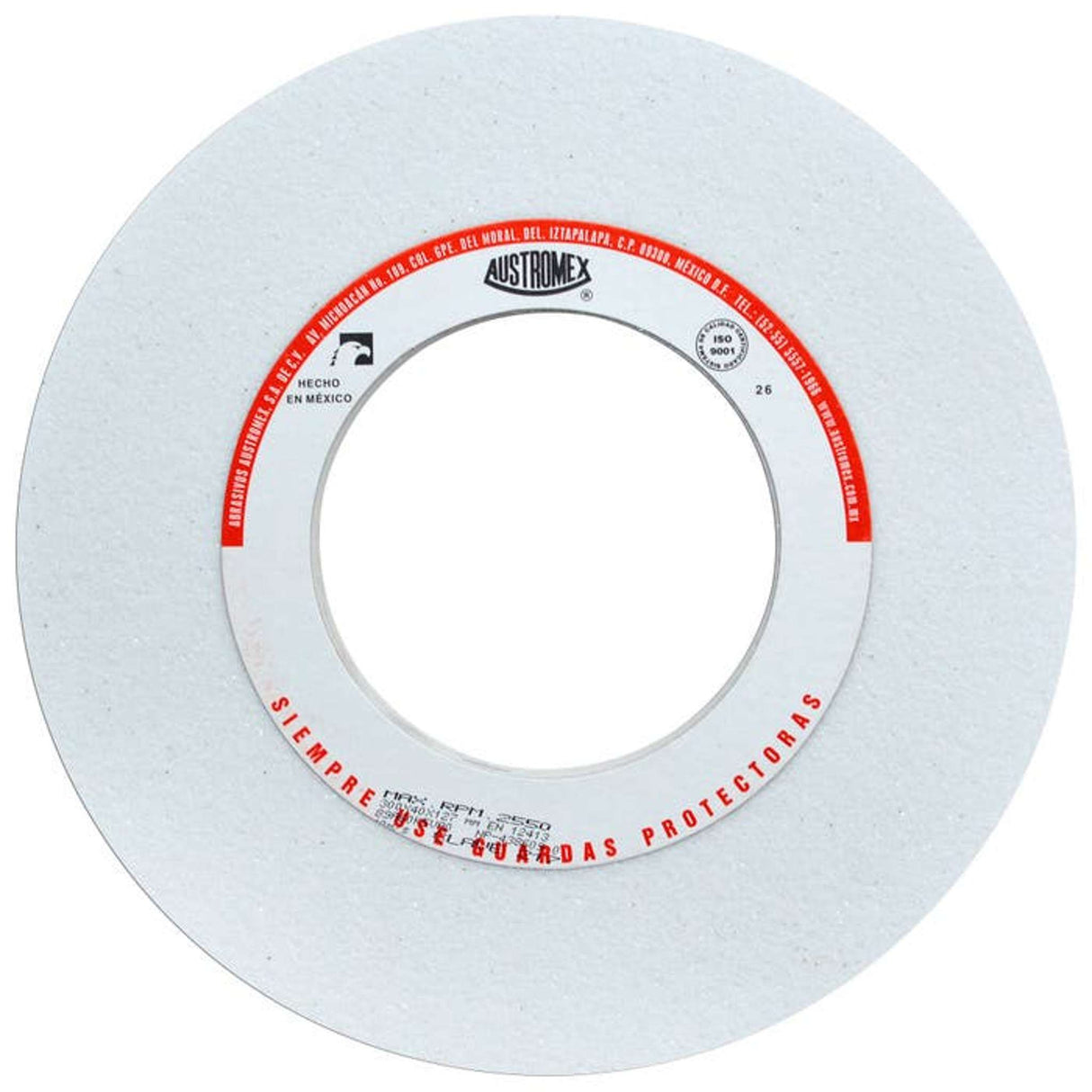 Rueda abrasiva para rectificado de tipo 1, 12 pulg X 1-1/2 pulg X 5 pulg de grano 60