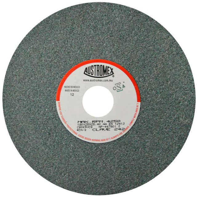 Rueda abrasiva para rectificado de tipo 1, 7 pulg X 1 pulg X 1 pulg de grano 60 Austromex