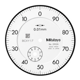 Indicador de carátula, tapa con oreja, Tipo ISO carátula de lectura inversa, 10mm, 0,01mm Mitutoyo