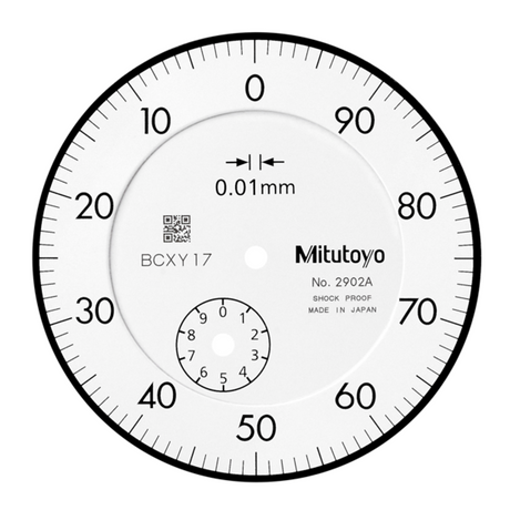 Indicador de carátula, tapa con oreja, Tipo ISO carátula de lectura inversa, 10mm, 0,01mm